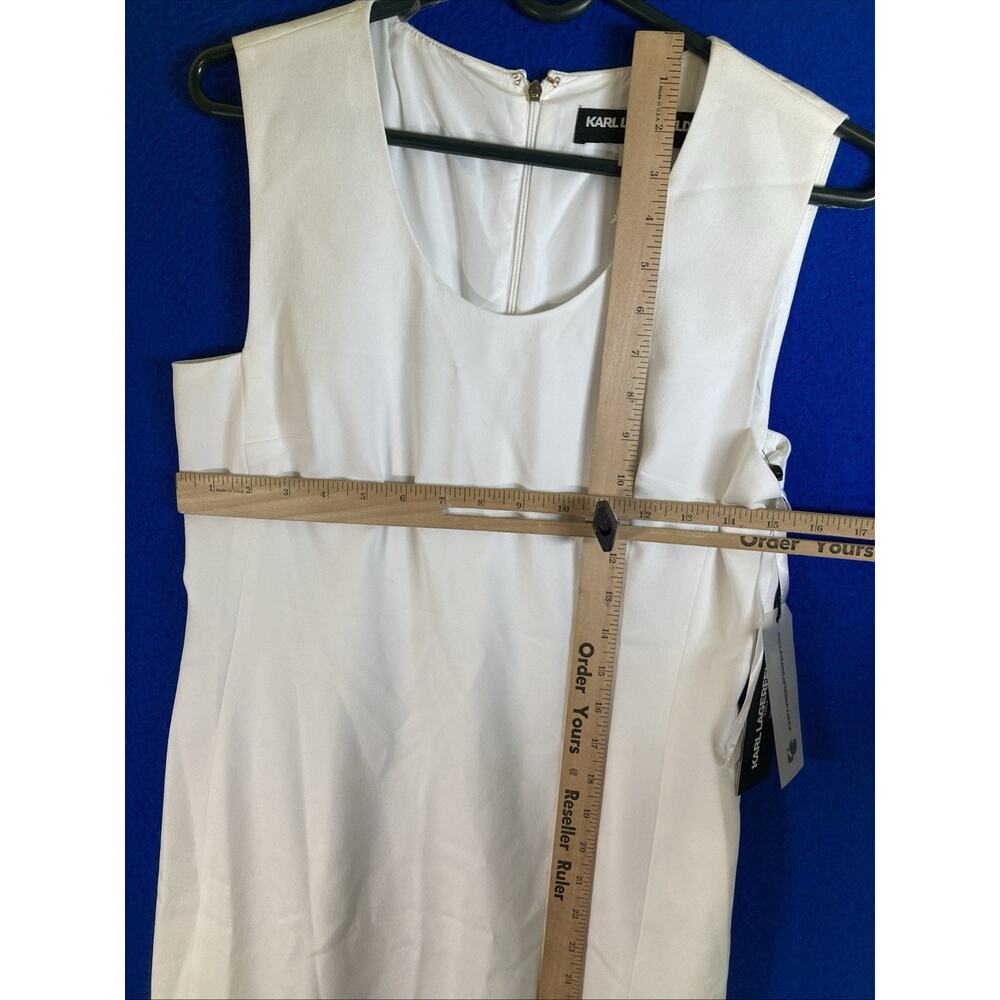 Karl Lagerfeld Paris White Sleeveless Sheath Dress NWT Size 4 - Picture 9 of 16